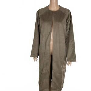 NEW ELISE women's cute long classic soft jacket in light brown